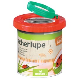 moses. Lente d'ingrandimento originale – Expedition Natur, tazza con coperchio di ingrandimento per ingrandimento 2x e 4x, scatola di ingrandimento per l'osservazione di insetti o foglie, doppia tazza