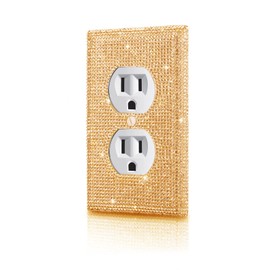 Shiny Golden Rhinestones Wall Plates Light Switch Decorative Cover Plate Single Toggle Rhinestones Outlet Covers Wall Plate