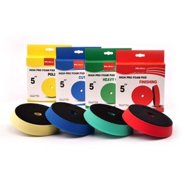 Maxshine Almohadilla de Pulido de Espuma, Serie de 130 – 155 x 30 mm (con Agujero), Kit, Pequeño