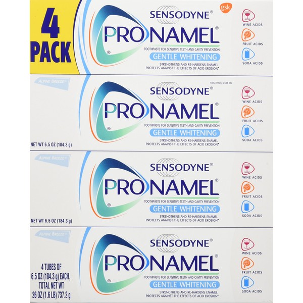 Sensodyne pronamel Gentle Whitening Tooth Paste 4 Pack/ 6.5 Ounce