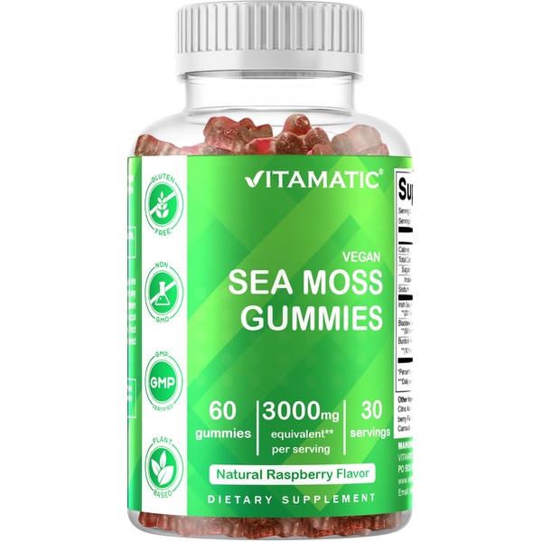 Vitamatic Irish Sea Moss Gummies – 3000mg Equivalent Per Serving