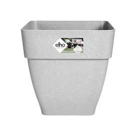 elho Vibia Campana Square 30 - Flower Pot for Outdoor Use - Diameter 28.8 x H 28.2 cm - Grey/Living Concrete