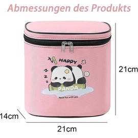Alriedy Children's Bicycle Bag, Handlebar Bag, Panda Bag for Children, with Removable Lid, with Reflectors, Secure Hold Thanks to Velcro Fastening, Inner Pocket, Ideal for Balance Bike Accessories