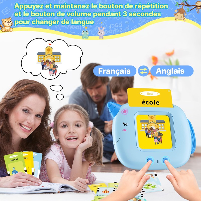 Standard French Normal French Flash Cards for Learning Toddlers 1