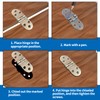 Auvotuis 4Pcs Heavy Duty Folding Table Hinges, Bronze Sewing Machine