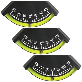 Geouniver 3-Pcs High-Visibility Ball Level Gauge For RV, Camper, Trailer | Shatterproof Flex-Tube Inclinometer | Bubble Level Alternative With Wide Angle Range (±45°)