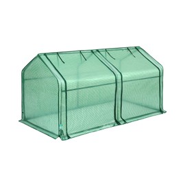 Quictent Mini Greenhouse, Portable Quick-Setup Small Tabletop Waterproof UV Protected PE Cover Shelter for Outdoors/Indoors W/ Raised Base for Garden Plant Seed Starting, 71"x36"x36", Green