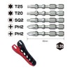 VESSEL EIBMG50K003 Impact Ball Bit Set PH2, SQ2, T20, T25