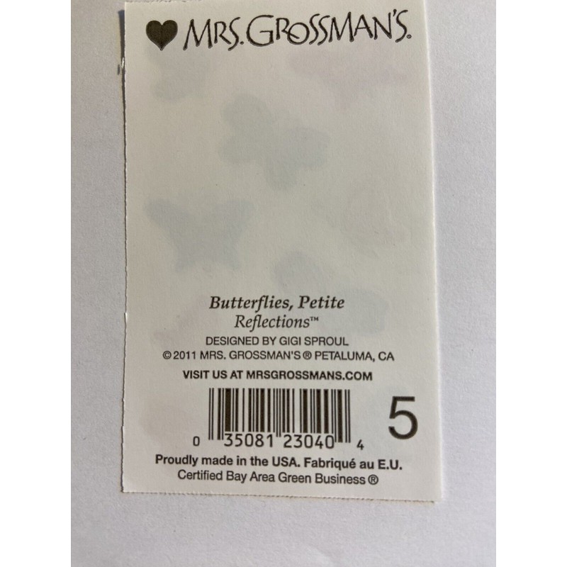 Mrs. Grossman’s 2011 Mrs Grossmans Stickers Petite Butterflies 2 Modules