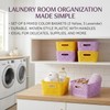 Small Plastic Baskets 6-Pack, Open Storage Weave Baskets Mixed Color,