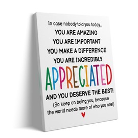 Motivational Canvas Wall Art, Inspirational Quotes Wall Art, You Are Amazing Wall Decor, Positive Affirmation Pictures Print Framed Art Oil Painting for Office, or Living room 11x14inch