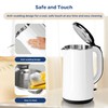 YSSOA Electric Kettle, 1.8L Double Wall, 304 Stainless Steel Interior,