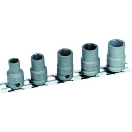 TRUSCO Impact Socket Set of 5 T35SET Insertion Angle 0.37 inches (9.5 mm)