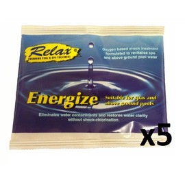 Energise - Oxidiser Clarifier hot Tub Spa water treatment 5 x 30g Sachets