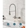 Wall Mount Kitchen Faucet Single Handles, 8 Inch Center Wall