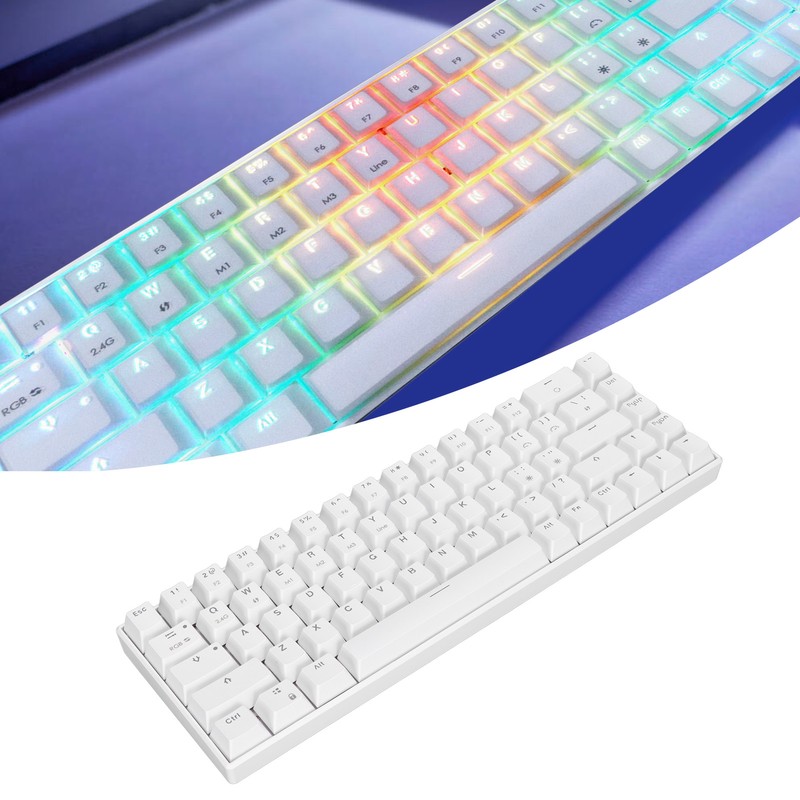 Mechanical Keyboard 68keys 3 Mode Wireless 2.4G Type C Wired