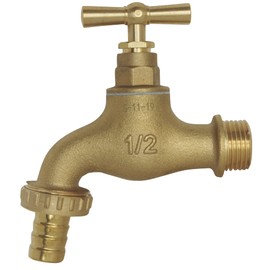 SOMATHERM FOR YOU - faucet valve irrigation - Arrival 15/21-20/27 Nose - in brushed brass - nose mount