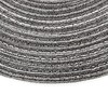JZK Set of 8 grey braided round table mats and
