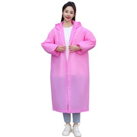 Formemory Raincoat, Reusable, Women's, Men's, Long Rain Poncho, EVA Material, Waterproof, Windproof, Heavy Rainfall, Rainy Season, Bicycle, Motorcycle, Work, School, Fishing, Climbing, Hiking, Water