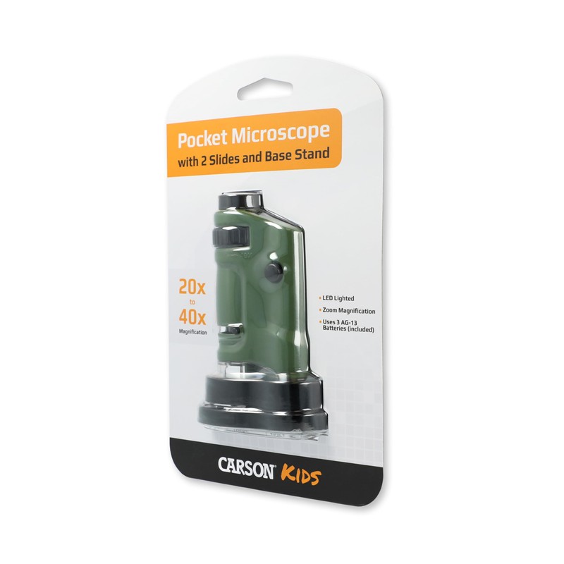 Carson Microbright 20-40x LED Light Pocket Microscope MM-24