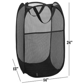 Deluxe Pop-up Laundry Hamper (Black)