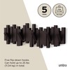 Umbra Sticks Wall-Mounted Coat Rack Rail Hook with 5 Retractable