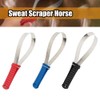 SEIWEI Equine Sweat Scraper Horse Shedding Care Tool, Stainless Steel