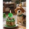 Number 8 Green Pixel Birthday Candle, 2.68 Inch Green Miner