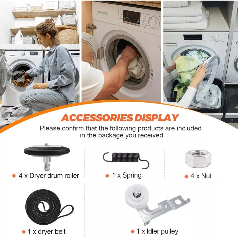 For LG Dryer Roller Repair Kit For LG DLGX5171V DLE4870W