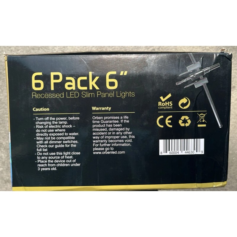 Unbranded 12 Pack 6 Inch 5CCT Recessed Ceiling Dimmable LED