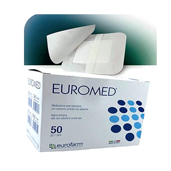 EUROMED - Post-Operative Adhesive Island Wound Dressing 2 3/8 x 3 1/2 in (50 Pieces per Box)