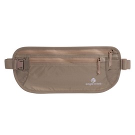 Eagle Creek Flat Waist Bag for Sports and Travel, khaki, money belt