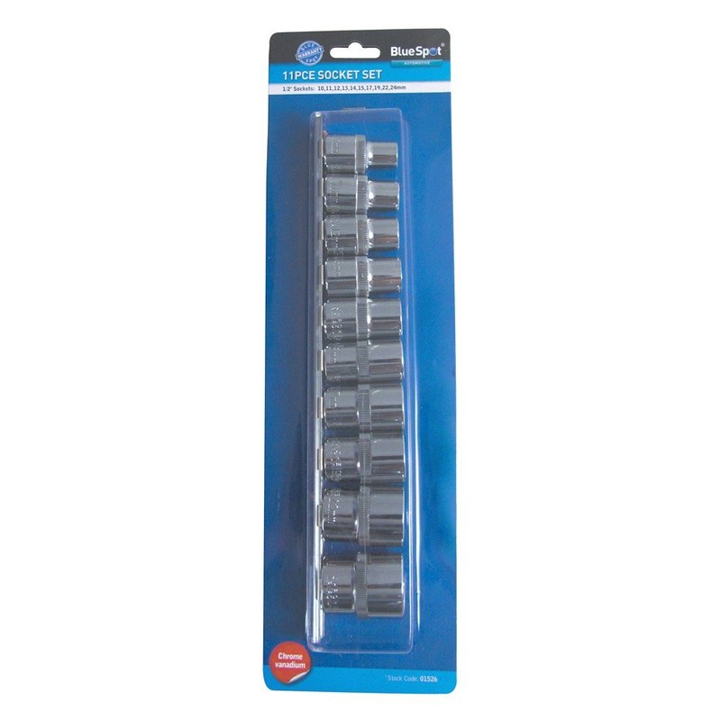 Blue Spot Tools 1526 B/SPOT 1/2-Inch Socket Set on Rail