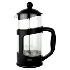 Café Olé 8 Cup Everyday Black Plastic Cafetiere, Rust Resistant Stainless Steel Filter, Insulated Plastic Frame, Dishwasher Safe, French Press