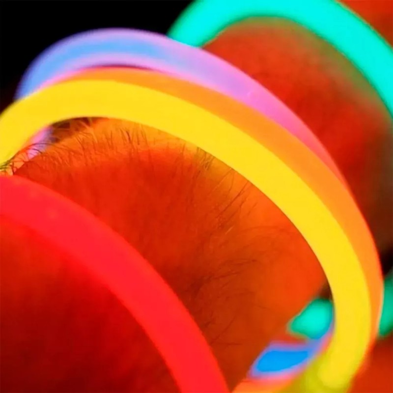 Lecute 200 Pulseras Neon Fluorescentes Luminosas Fosforecentes Glow