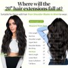 KooKaStyle Invisible Wire Hair Extensions with Transparent Wire Headband Adjustable
