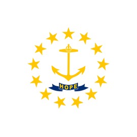 Rhode Island State Flag Vinyl Decal Sticker | Free Shipping | Choose Your Size
