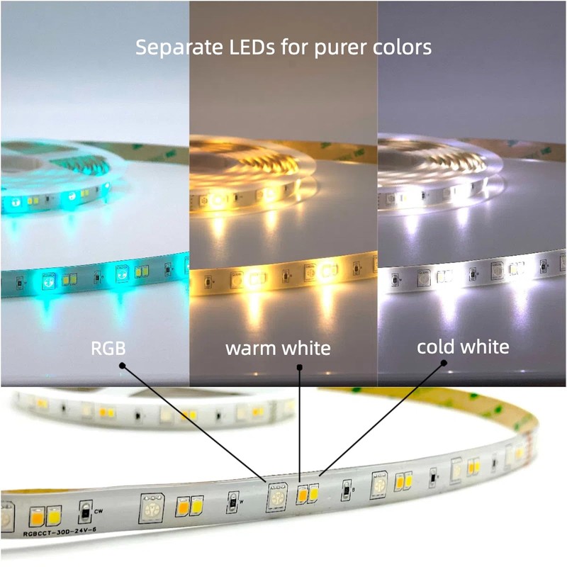 LEDZEIT -Smart Series 5 m LED Strip, 24 V RGBCCT