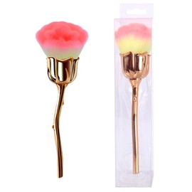 AKOAK 1 paquete de cepillo limpiador de uas con diseo de rosas multifuncional, cepillo para rubor, herramienta de manicura de belleza, accesorios de  