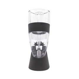 Houdini Red Wine Aerator with Base, 6 inches, Black/Silver