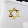 Decal Stickers of Star of David Jewish (Metallic Gold) (Set