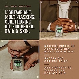 18.21 Man Made ® Aceite para Barba, Piel y Cabello Spiced Vanilla 60 ml