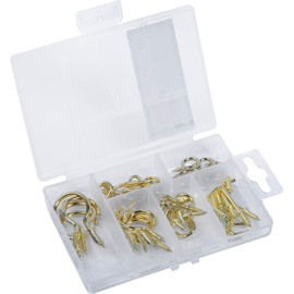 Connex Screw Hook Assortment 42 Pieces – Various Hooks in a Set – pre-Sorted in Practical Plastic Box – Universal use/Hook Set/Assortment Box / DP8500104