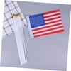 TEHAUX 50 Pack Usa Flags Mini America Flags Stick Polyester