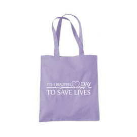 It's a Beautiful Day To Save Lives - Tote Shopping Bag - Hospital TV Show Merch My Person One size lavender purple