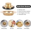RQYEKDO Kitchen Sink Strainers Sink Stopper Kits, Stainless Steel Sink