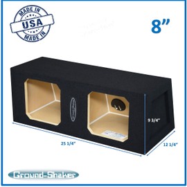 Dual & Single Sealed Sub Box Subwoofer Enclosure Made for Kicker Solo Baric Subs (8" Dual)