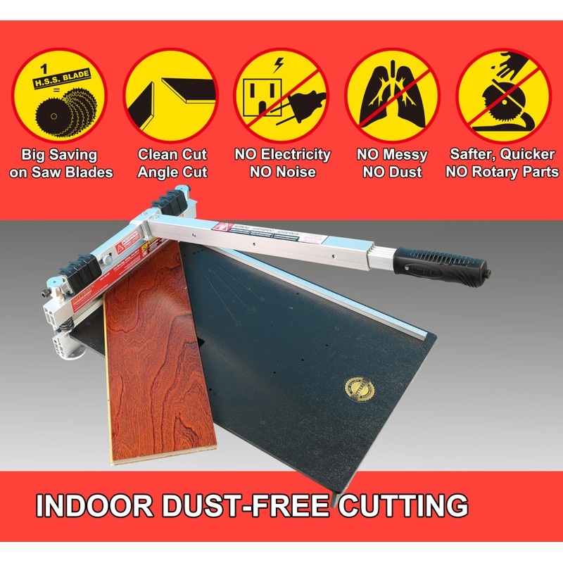 CUTTEREX Heavy Duty 13" Professional Laminate Floor Cutter, Vinyl Floor