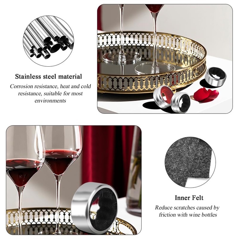 Stainless Steel Wine Bottle Collars, Durable Wine Collar Drip Rings,