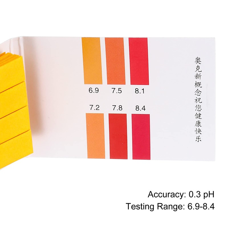 PATIKIL 4pcs PH Test Strips 6.9-8.4, 80 Indicator Papers, Litmus